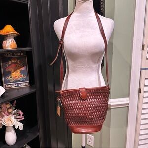 Hunt Club Genuine Leather Bucket Bag